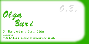 olga buri business card